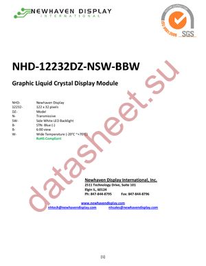 NHD-12232DZ-NSW-BBW datasheet  